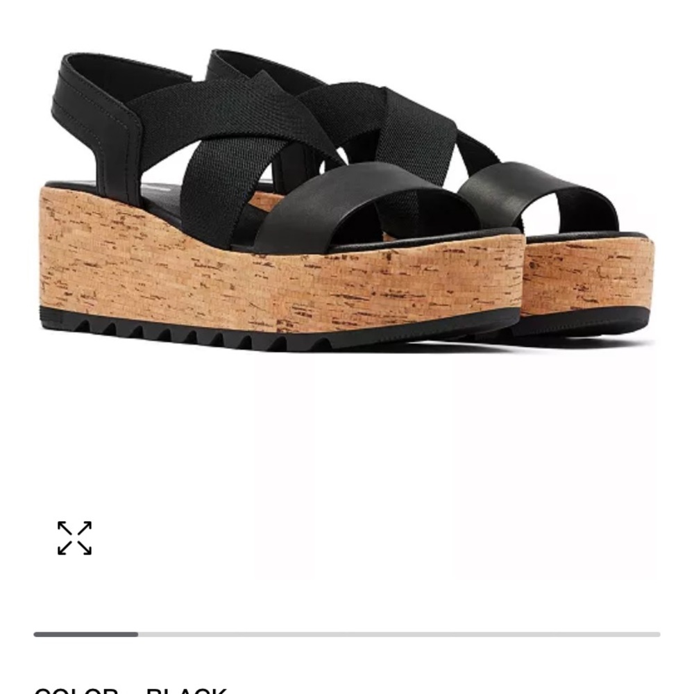 Brand New Sorel Black Platforms. Size 9.